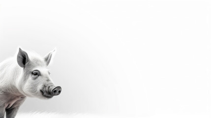 Fototapeta premium animal on the white Background a Boar generative ai
