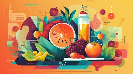 Illustration that captures the essence of health and wellness in the digital age.
Created using Generative AI.
