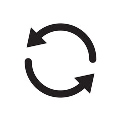 Refresh vector icon. Reload flat sign design. Undo vector icon. Redo symbol. Update icon. Rotation sign. Restart arrow icon. Loading pictogram. UX UI icon