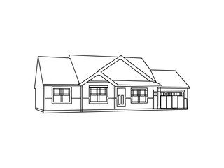 house sketch drawing. house vector design and illustration. house vector art, icons, and vector images. house isolated white background.