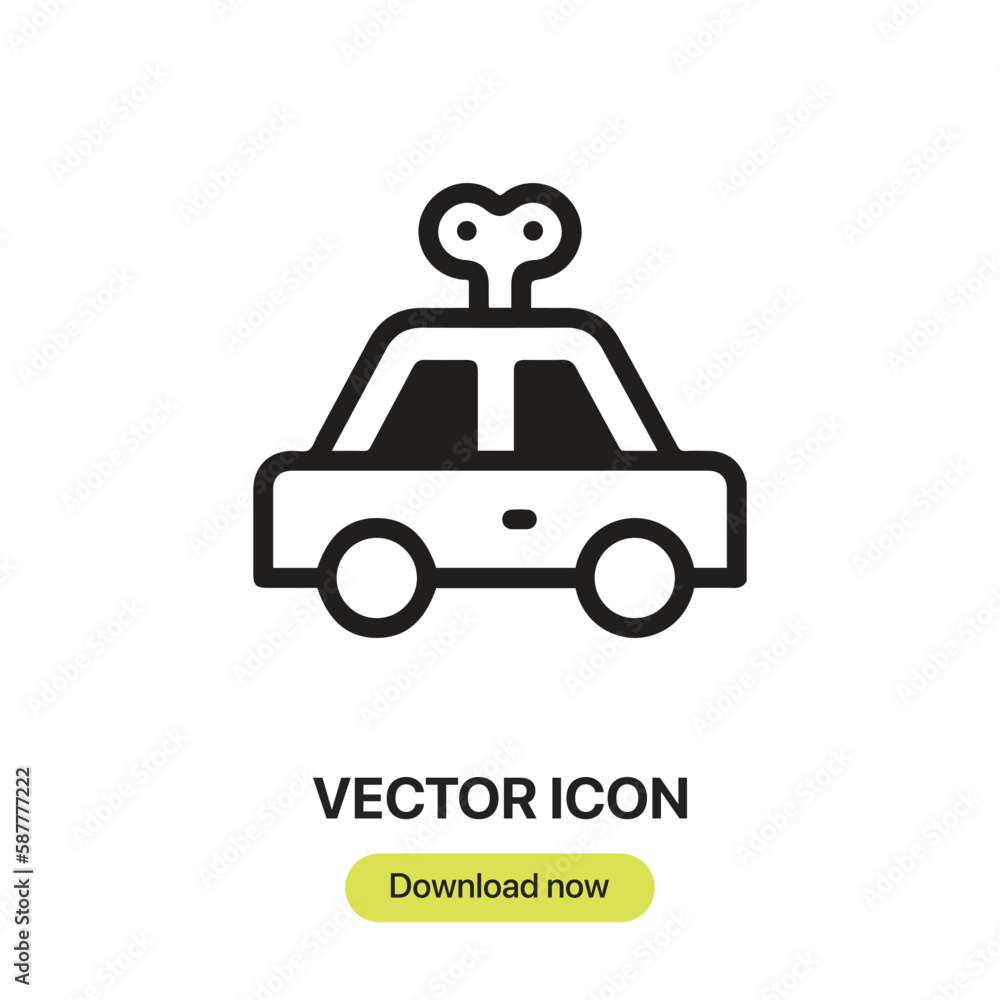 Poster toy icon vector. linear style sign for mobile concept and web design. toy symbol illustration. pixel