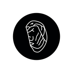 Ribeye beef steak color line icon. Cutting meat.