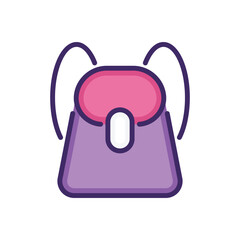 School Bag icon vector stock.