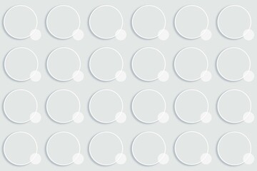 Gradient white monochrome background with round shapes