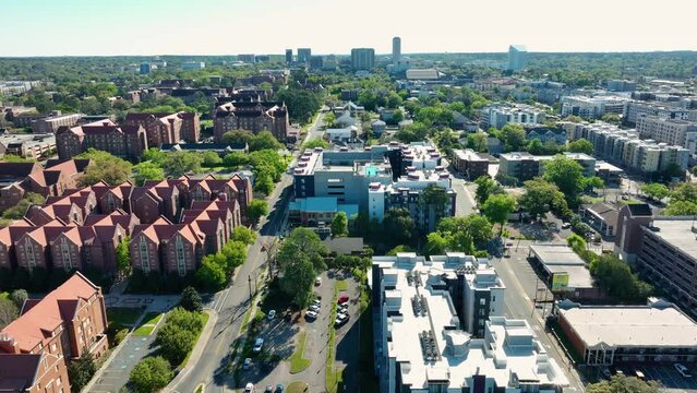 Aerial view of housing apartments in Tallahassee, Florida.
