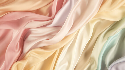 Obraz premium Smooth elegant silk or satin texture can use as wedding background. Luxurious background design. Generative AI