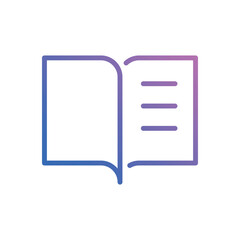 Open Book icon vector stock.