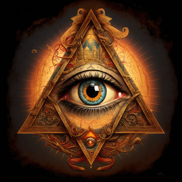 The all seeing eye, ornamental, shirt design