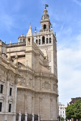 Fototapeta premium Cathedral of Seville, Spain, Gothic, in 1988 it entered the Guinness Book of Records for being the with the largest area in the world.