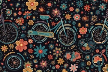 Illustration of bicycle by generative ai