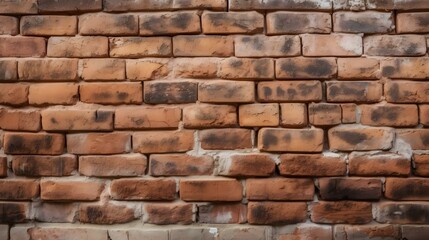 Single Brick Wall Texture Closeup View