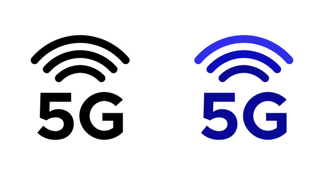 5G symbol vector icons