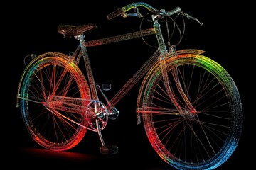 Fototapeta premium Illustration of bicycle by generative ai