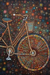 Illustration of bicycle by generative ai