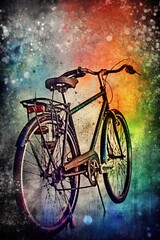 Obraz na płótnie Canvas Illustration of bicycle by generative ai