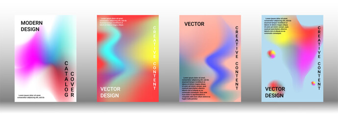 Artistic covers design. Creative fluid colors backgrounds. Set of abstract covers