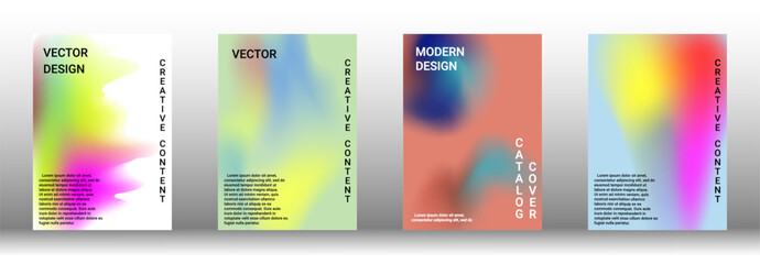 Artistic covers design. Creative fluid colors backgrounds. Set of abstract covers