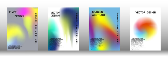 Artistic covers design. Creative fluid colors backgrounds. Set of abstract covers