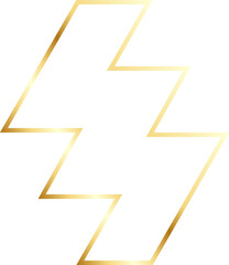 Gold Random Shape Outline Design Element