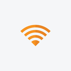 Wifi signal icon vector orange color Wifi wireless