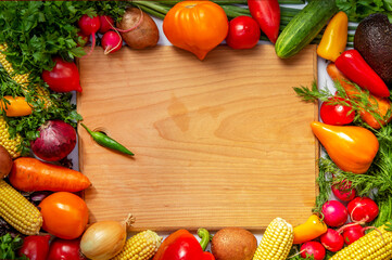 Fresh ovoi on a wooden board.