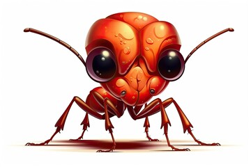 Fototapeta premium macro photograph of an insect on a plain white background. Generative AI