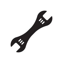 Obraz premium Wrench spanner vector icon. Spanner flat sign design. Repair tool icon. Engineer work tools symbol. Mechanic tools sign. Toolkit icon. Isolated tool symbol pictogram. UX UI icon