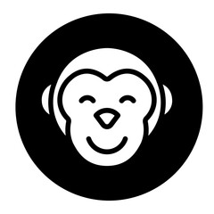 monkey glyph icon