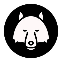 wolf glyph icon