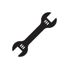Wrench spanner vector icon. Spanner flat sign design. Repair tool icon. Engineer work tools symbol. Mechanic tools sign. Toolkit icon. Isolated tool symbol pictogram. UX UI icon