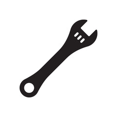 Wrench spanner vector icon. Spanner flat sign design. Repair tool icon. Engineer work tools symbol. Mechanic tools sign. Toolkit icon. Isolated tool symbol pictogram. UX UI icon