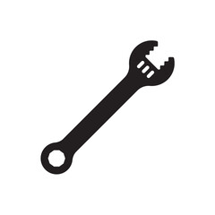 Wrench spanner vector icon. Spanner flat sign design. Repair tool icon. Engineer work tools symbol. Mechanic tools sign. Toolkit icon. Isolated tool symbol pictogram. UX UI icon