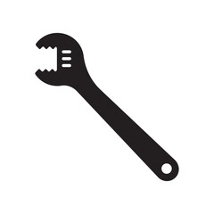 Wrench spanner vector icon. Spanner flat sign design. Repair tool icon. Engineer work tools symbol. Mechanic tools sign. Toolkit icon. Isolated tool symbol pictogram. UX UI icon