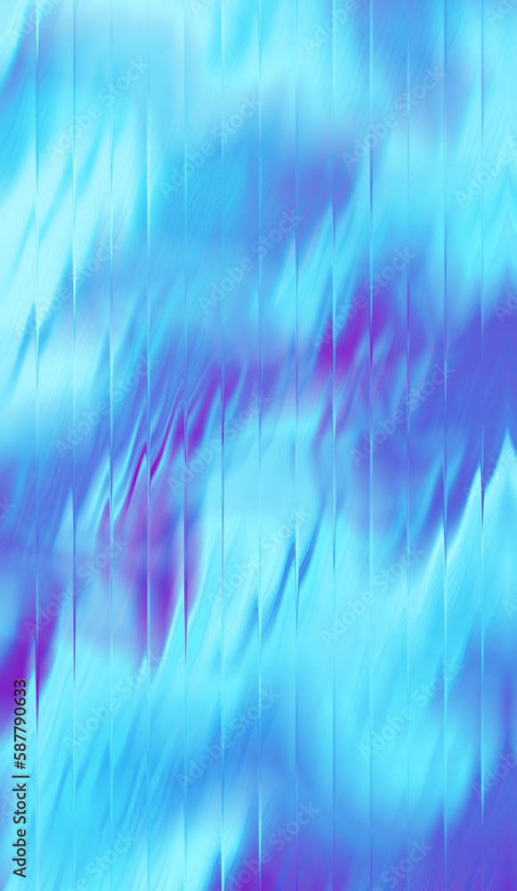 Poster abstract vibrant turquoise and purple glass effect background with vertical lines. high resolution f