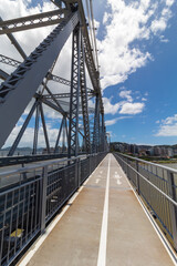 perspectiva da ponte Hercílio Luz da cidade de Florianópolis estado de Santa Catarina Brasil florianopolis