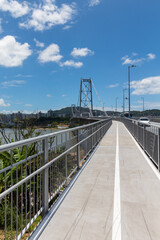 paisagem da ponte Hercílio Luz da cidade de Florianópolis estado de Santa Catarina Brasil florianopolis