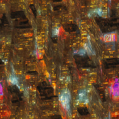 Fototapeta na wymiar Neon city abstract background AI art se 39 of 43