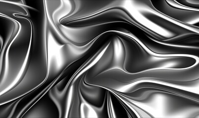 Liquid metal background chrome material