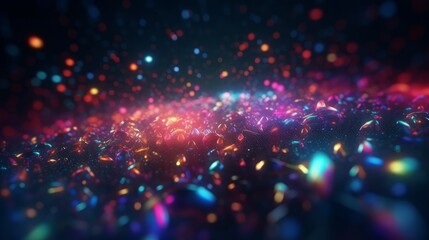 Obraz premium Dark bokeh background with light. Generative AI