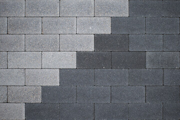 The paving slabs are grey. Drawing variant.
