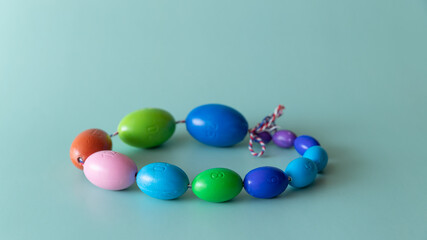 Orchidometer lie on a blue background, medical instruments on a turquoise background, medical equipment horizontally