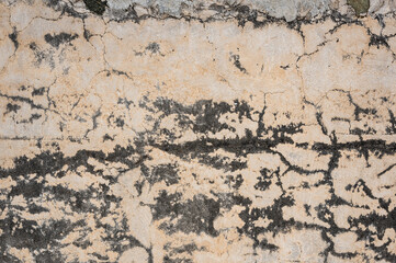 Abstract grunge background. Textured old wall. Facade paint with cracks