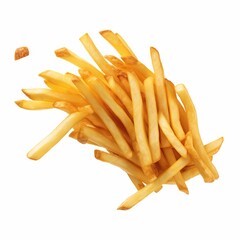 French fries flying french potato fries. "AI generated"
