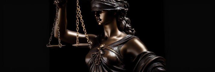 blind lady justice statue by generative AI