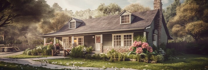 Home exterior by generative AI