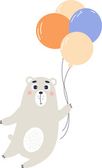  bear with balloons