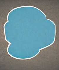 シンプル　水色　吹き出し