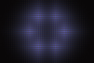 Purple checkered pattern of square shapes on a black background. Abstract fractal 3D rendering