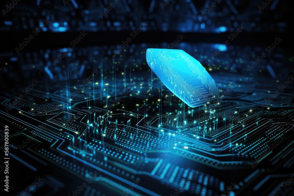 Aufkleber security and data protection in technological development