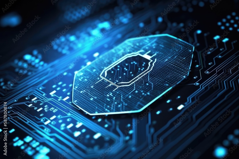 Aufkleber security and data protection in technological development